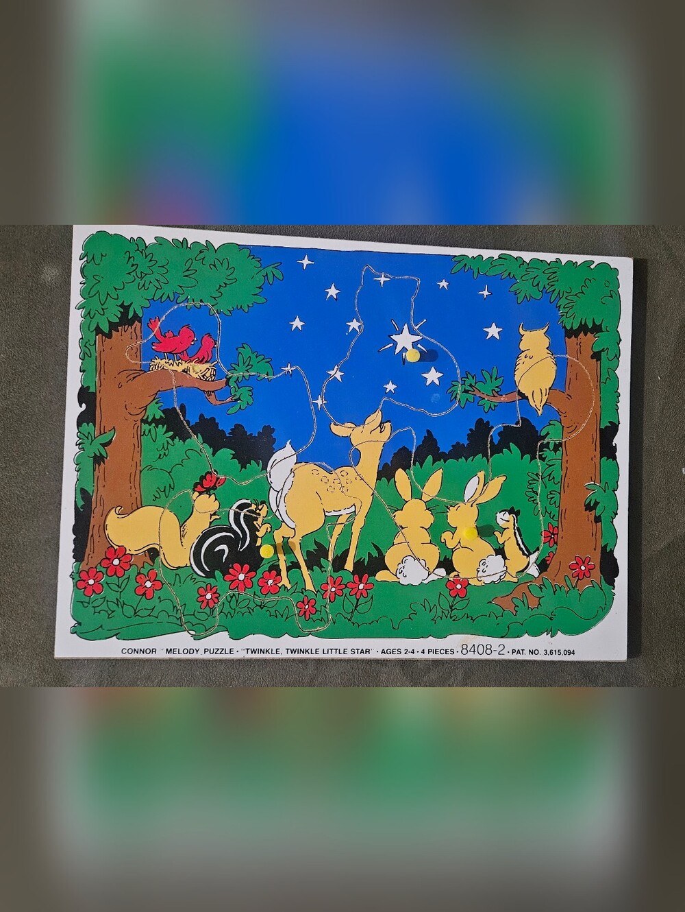 Vintage Connor Wooden Melody Puzzle - Twinkle Twinkle Little Star (4 Piece)